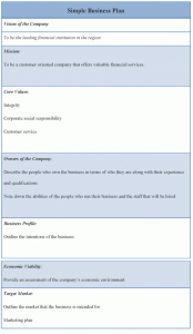 simple business plan simple business plan template x