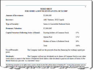 simple employment agreement term sheet