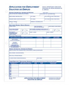 simple employment application es