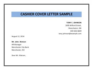 simple employment application cashier cover letter sample pdf