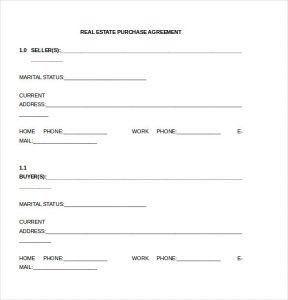 simple land purchase agreement form real estate purchase agreement