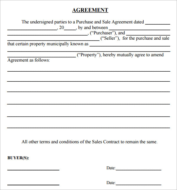 simple land purchase agreement form