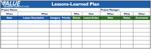 simple lesson plan template word lessons learned plan value generation partners