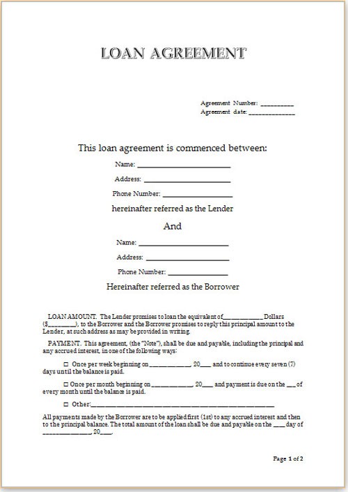 Lma Loan Agreement Template