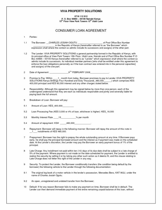 simple business loan agreement template