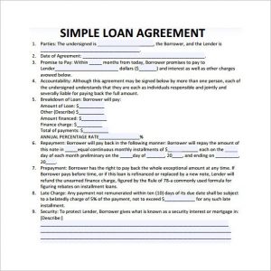 Simple Loan Agreement | Template Business