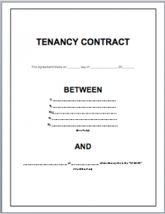 simple month to month rental agreement tenancy contract template