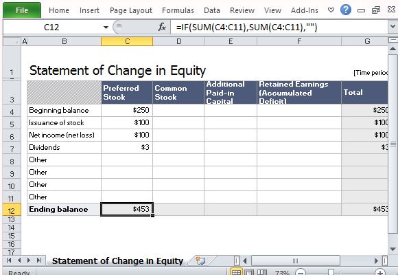 simple personal financial statement