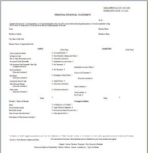 simple personal financial statement personal financial statement template