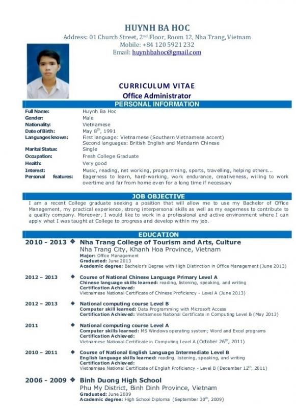 simple resume cover letter examples