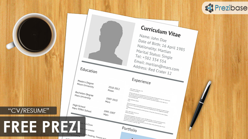 simple resume layout