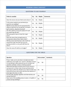 simple wedding checklist wedding venue checklist