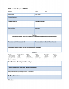 siop lesson plan siop lesson plan template abtteg