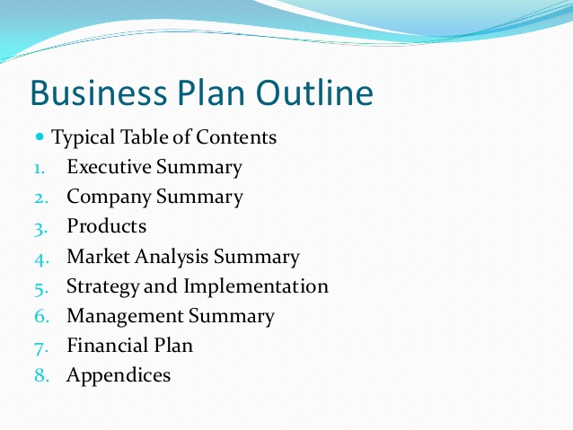 small business plan outline