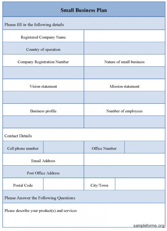 small business plan template