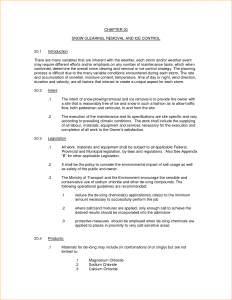 snow removal contract snow removal contract template