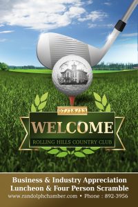 social media business cards golf poster