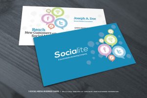 social media cards preview creative market social media business cards f