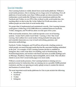 social media marketing proposal social media marketing proposal pdf