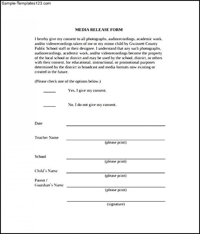 Media Release Consent Form Template