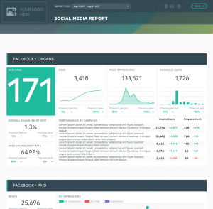 social media report templates social media client report template