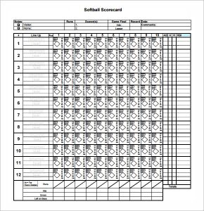 softball score sheet blank softball score sheet