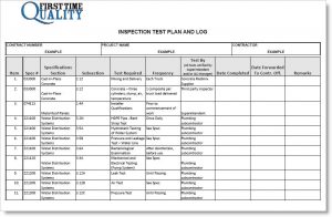 software test plan template inspection test plan example