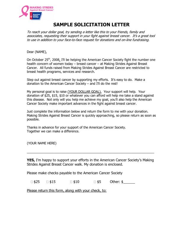 Solicitation Letter Sample | Template Business