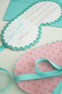 spa party invitations stellasinvites