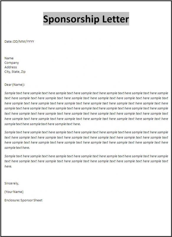 sponsorship letter template