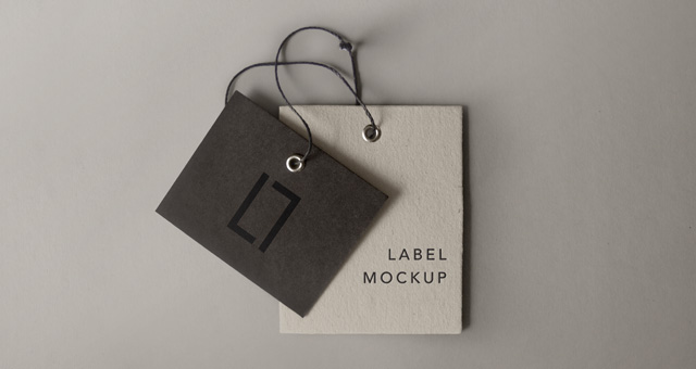 square business card mockup