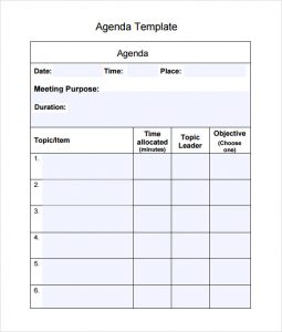 staff meeting agenda template simple agenda templates