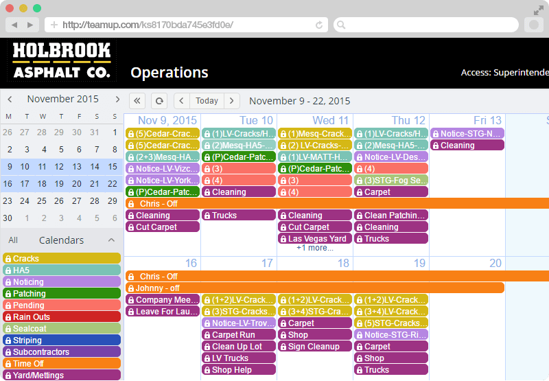 staff schedule template