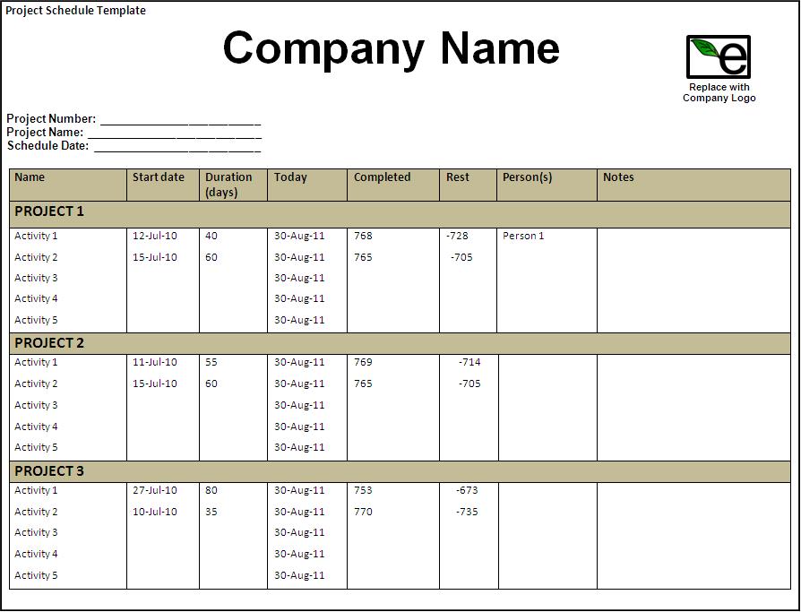 staff schedule template