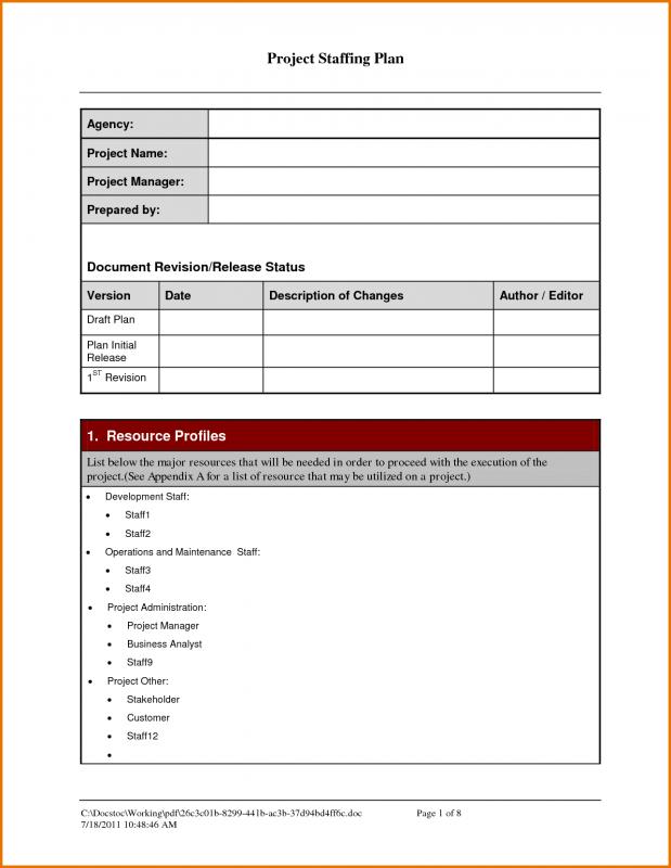 staffing plan template