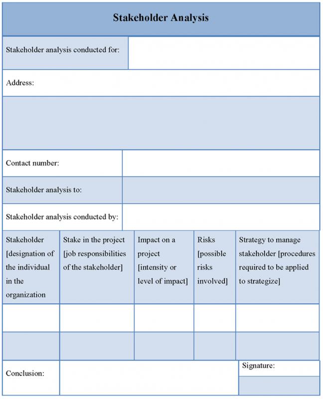 stakeholder analysis template