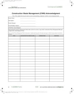 standard job application forms commercial calgreen compliance forms and worksheets