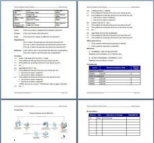 standard operating procedures template sop procedure template