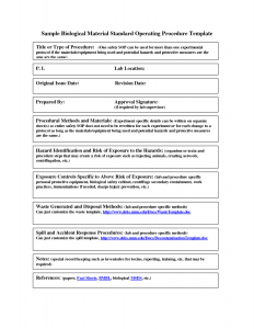 standard operating procedures template standard operating procedure template uduwrzxz