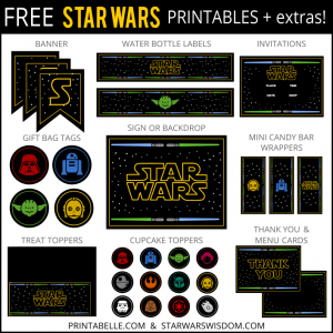 star war invitations free star wars printables extras