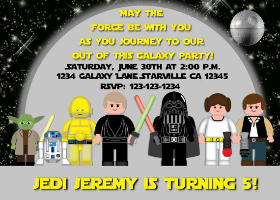 star wars invitations free printable