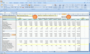 startup business plan sample business plan financial projections xls