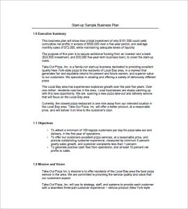 startup business plan template startup business plan sample