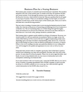 startup business plan template startup business plan template