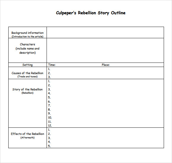 story outline template