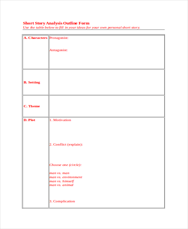 story outline template