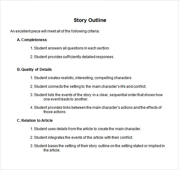 story outline template