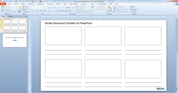 storyboard template powerpoint