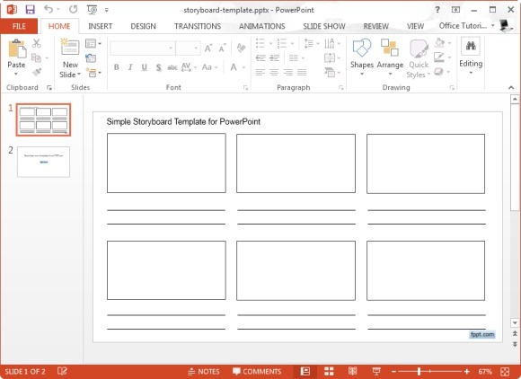 storyboard template powerpoint