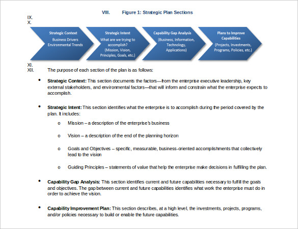 Strategic Plan Example  Template Business